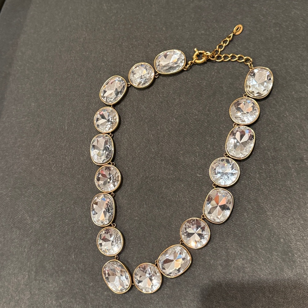 Juicy Couture Bevel Chunky Gold Crystal Necklace
